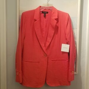 NWT Ellen Tracy Women's Coral Blazer Size S